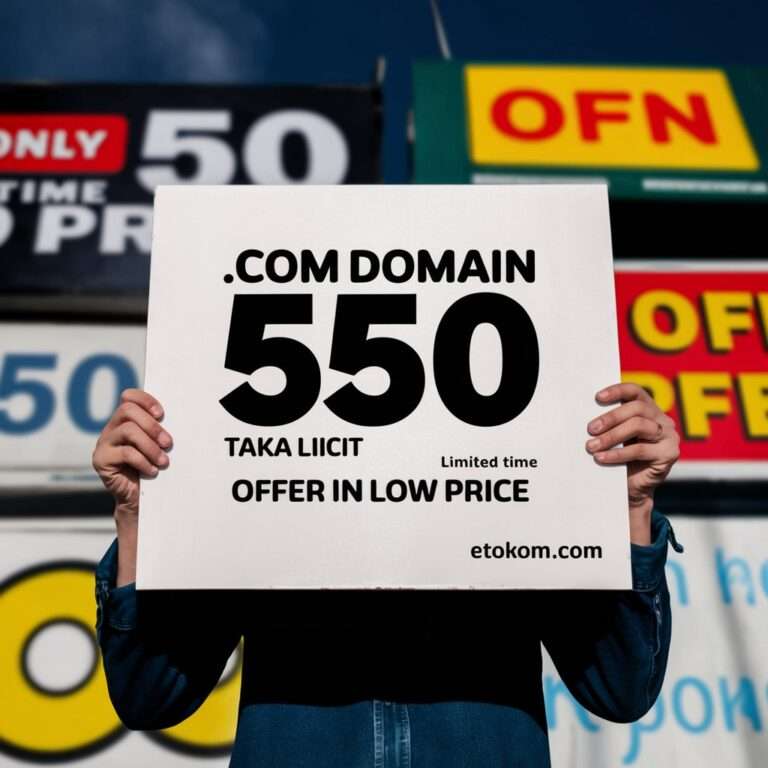 .Com Domain Only 550 Taka Limited Time Offer In Low Price